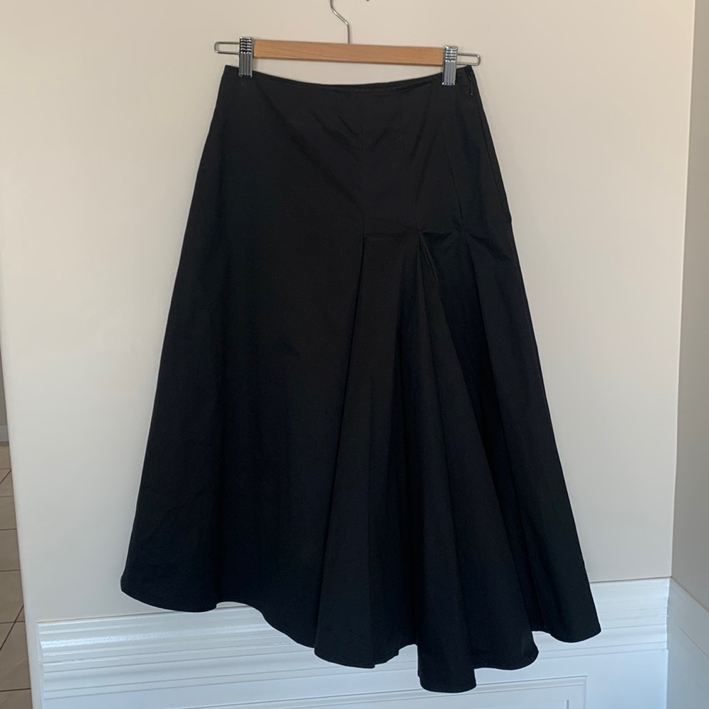 Black Elegant Fit and Flare Skirt - Picture 1 of 7